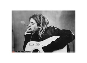 5028486076994 - Poster Kurt Cobain Smoking & Guitar - Nirvana