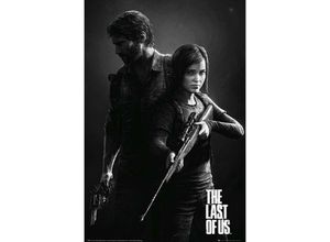 5028486282449 - The Last Of Us Poster Schwarzweiss Porträt Joel & Ellie (Remaster Cover Artwork)