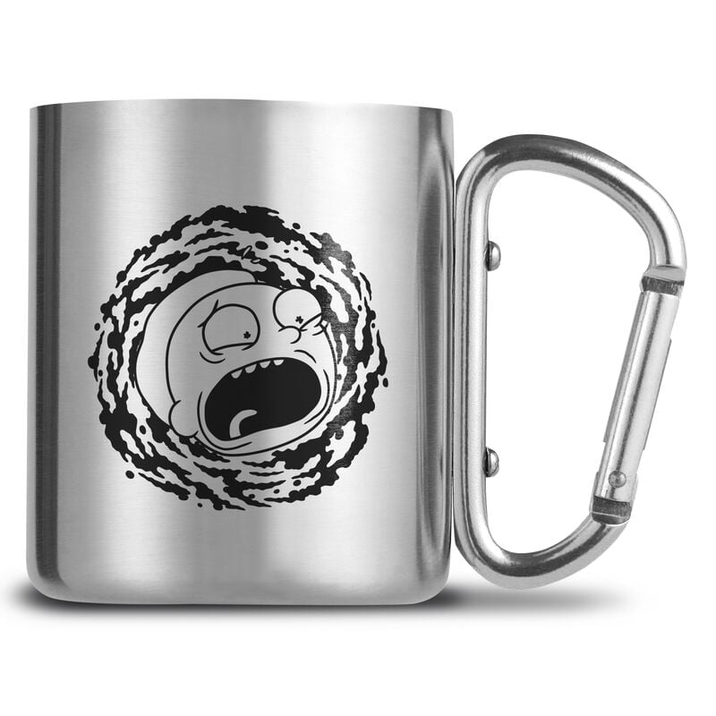 5028486424085 - Tasse mit Karabinerhaken Tasse silberfarben