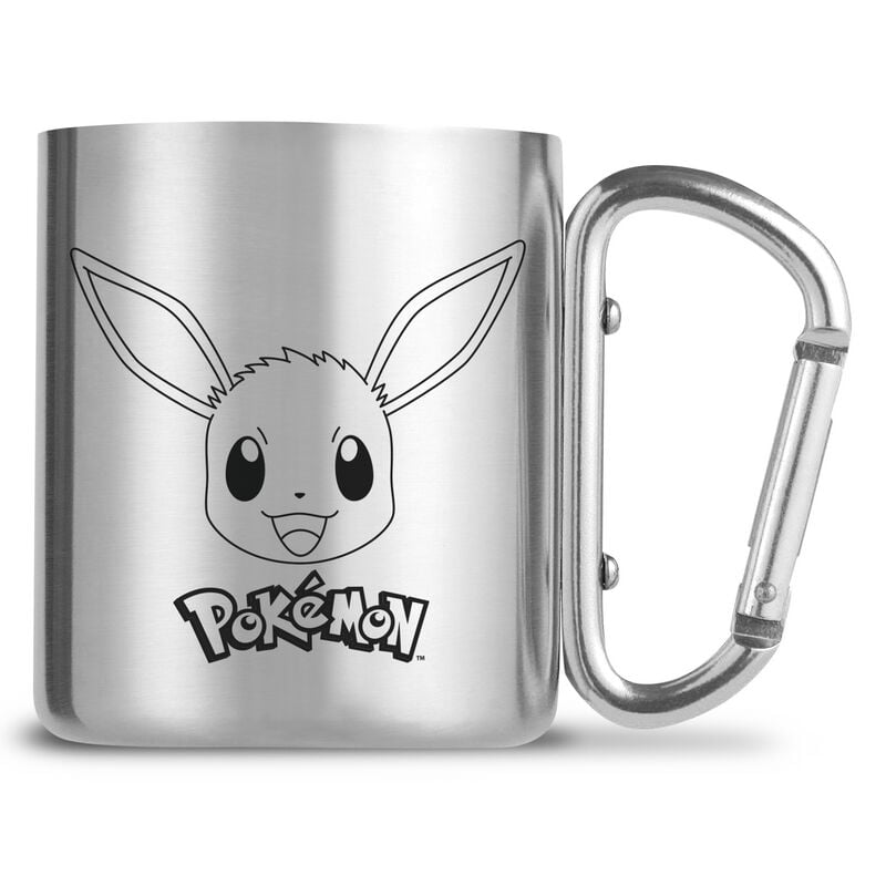 5028486480043 - Tasse mit Karabinerhaken - Eevee Tasse silberfarben 5028486480043 - Tasse mit Karabinerhaken - Eevee Tasse silberfarben