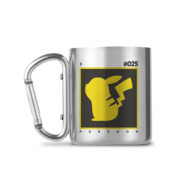 5028486486106 - Tasse mit Karabinerhaken - Pikachu Tasse silberfarben