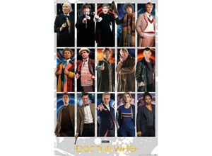 5028486489664 - Gbeye - Doctor Who Poster Collage Doctors Grid David Bradley