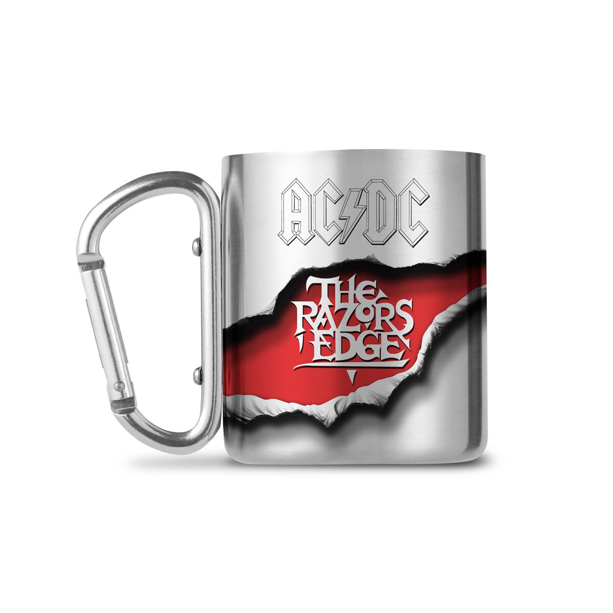 5028486490028 - AC DC The Razors Edge - Tasse mit Karabinerhaken Tasse silberfarben