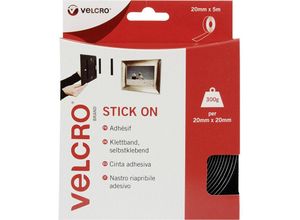 5030610602177 - VELCRO® VEL-EC60217 Klettband zum Aufkleben Haft- und Flauschteil (L x B) 5000 mm x 20 mm Schwarz 5