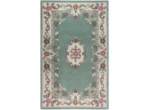 5031193107936 - Wollteppich FLAIR RUGS Aubusson Teppiche Gr B L 120 cm x 180 cm 10 mm 1 St grün Esszimmerteppiche