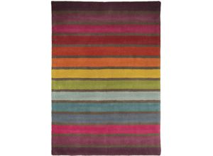 5031193437620 - Wollteppich FLAIR RUGS Candy Teppiche Gr B L 80 cm x 150 cm 10 mm 1 St bunt (multi) Esszimmerteppiche aus 100% Wolle Design mit Streifen mehrfarbig gemustert