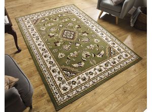 5031193656748 - Teppich FLAIR RUGS Sherborne Teppiche Gr B L 170 cm x 120 cm 8 mm 1 St grün Orientalische Muster Orientteppich