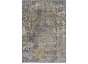 5031193678467 - Teppich FLAIR RUGS Wonderlust Teppiche Gr B L 160 cm x 230 cm 10 mm 1 St gelb (ocker) Esszimmerteppiche fußbodenheizungsgeeignet mehrfarbig Vintage Design Abstrakt