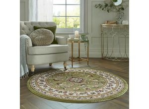 5031193683942 - Teppich FLAIR RUGS Sherborne Teppiche Gr Ø 133 cm 8 mm 1 St grün Orientalische Muster