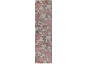 5031193686042 - Hochflor-Läufer FLAIR RUGS Nuru Teppiche Gr B L 60 cm x 230 cm 30 mm 1 St rosa Hochflor-Läufer