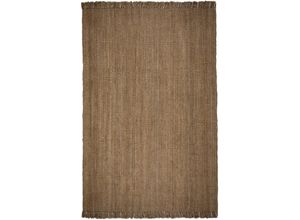 5031193687353 - Teppich FLAIR RUGS Jute Boucle Teppiche Gr B L 160 cm x 230 cm 7 mm 1 St beige (natur) Fransenteppich Esszimmerteppiche aus 100% Jute mit Fransen Naturfasern