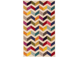 5031193693255 - Teppich FLAIR RUGS Bolero Teppiche Gr B L 200 cm x 290 cm 10 mm 1 St bunt (multi) Esszimmerteppiche fußbodenheizungsgeeignet geometrisches Muster Zickzack