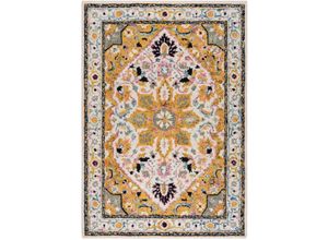 5031193734712 - Wollteppich FLAIR RUGS Dhalia Teppiche Gr B L 200 cm x 290 cm 10 mm 1 St gelb Orientalische Muster