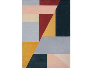 5031193734736 - Wollteppich FLAIR RUGS Alwyn Teppiche Gr B L 160 cm x 230 cm 10 mm 1 St bunt Esszimmerteppiche Geometrisch