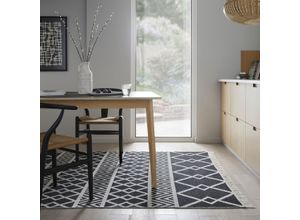 5031193739977 - Teppich FLAIR RUGS TEO Teppiche Gr B L 120 cm x 170 cm 2 mm 1 St schwarz Baumwollteppiche