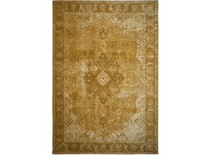 5031193742823 - Teppich FLAIR RUGS Antique Teppiche Gr B L 200 cm x 290 cm 4 mm 1 St goldfarben Baumwollteppiche Vintage-Muster