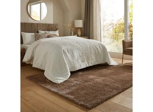 5031193749730 - Hochflor-Teppich FLAIR RUGS Velvet Teppiche Gr B L 160 cm x 230 cm 40 mm 1 St grau (taupe) Schlafzimmerteppiche