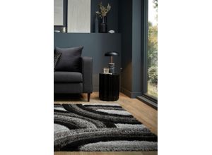 5031193758015 - Hochflor-Teppich FLAIR RUGS Velvet Shaggy Teppiche Gr B L 160 cm x 230 cm 25 mm 1 St grau Esszimmerteppiche Shaggy Teppich