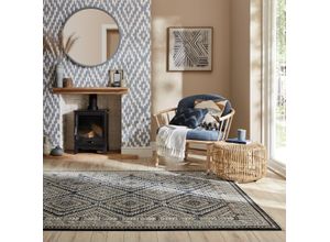 5031193759364 - Teppich FLAIR RUGS Babylon Vintage Teppiche Gr B L 120 cm x 169 cm 8 mm 1 St blau Orientalische Muster Traditional Teppich