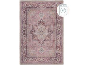 5031193760049 - Teppich FLAIR RUGS Windsor Teppiche Gr B L 200 cm x 290 cm 4 mm 1 St rosa Esszimmerteppiche Waschbarer Teppich