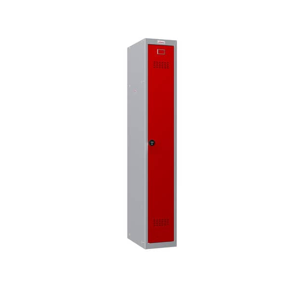 5032548008564 -  Garderobenschrank 1 Fach grau  rot 5032548008564 PHÖNIX SAFE