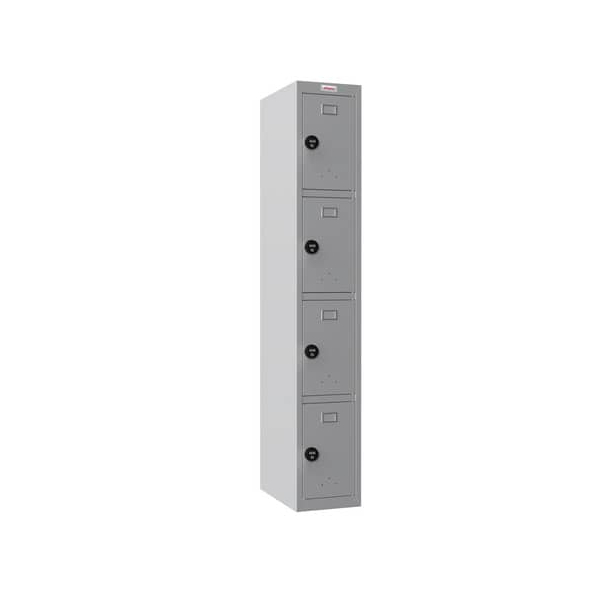 5032548010161 -  Garderobenschrank 4 Fächer graugrau 5032548010161 PHÖNIX SAFE