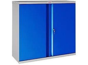 5032548010550 - SC Schrank Stahl 1 Abschließbar 1000 x 500 x 1000 mm Grau Blau