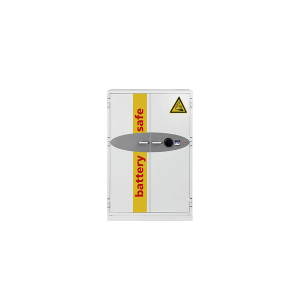 5032548011403 - Battery Commander BS1934F Aufbewahrungstresor für Batterien B 1125 × T 650 × H 1685 mm feuergeschützt Temperaturanzeige Mehrfachverriegelung 3 Schwerlastfachböden Fingerabdruckschloss