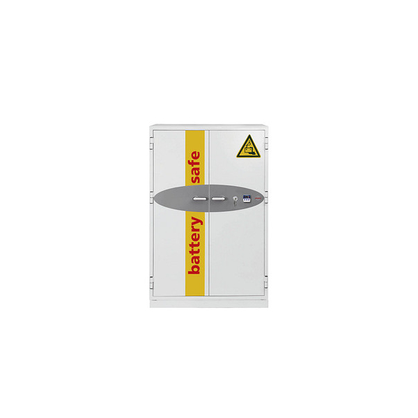 5032548011410 - Battery Commander BS1934K Aufbewahrungstresor für Batterien B 1125 × T 650 × H 1685 mm feuergeschützt Temperaturanzeige Mehrfachverriegelung 3 Schwerlastfachböden Schlüsselschloss