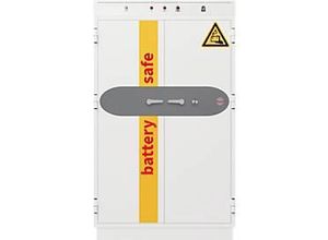 5032548015630 - Batterietresor Commander Pro BS1946K 569 l VDMA 249942024-08 4 Fachböden Zylinderschloss B 1125 x T 710 x H 1910 mm Stahl signalweiß RAL 9003