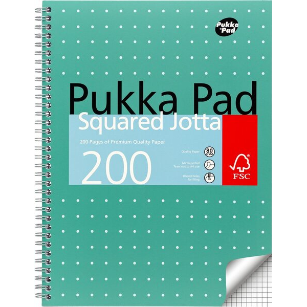 5032608013583 - Collegeblock JM018SQ   kariert A4 100 Blatt 5032608013583 Pukka Pads