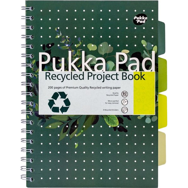 5032608060525 - Notizbuch 6052-REC grün B5 liniert 80g 100 Blatt   200 Seiten 5032608060525 Pukka Pads