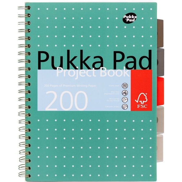 5032608085214 - Collegeblock 8521-MET   liniert A4 100 Blatt 5032608085214 Pukka Pads
