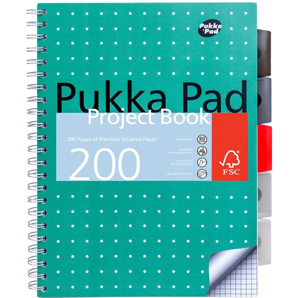 5032608099280 - Collegeblock 8521-METSQ kariert   kariert A4 80g blau 100 Blatt 5032608099280 Pukka Pads