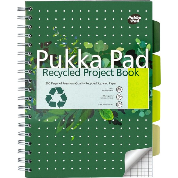 5032608099327 - Notizbuch 6052-RECSQ grün B5 kariert 80g 100 Blatt 200 Seiten 5032608099327 Pukka Pads 5032608099327 - Notizbuch 6052-RECSQ grün B5 kariert 80g 100 Blatt 200 Seiten 5032608099327 Pukka Pads