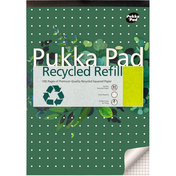 5032608099358 - Briefblock RCREF50SQ Lineatur 22   kariert A4 80g grün 50 Blatt 5032608099358 Pukka Pads