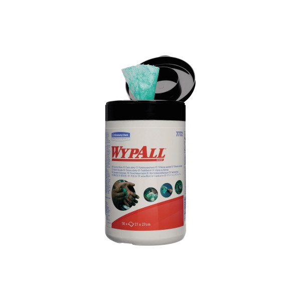 5033848000050 - WYPALL* Reinigungstücher in der Spenderdose Grüne Wischtücher für Hände Werkzeuge und Maschinen perforiert 1 Dose = 50 Tücher 5033848000050 - WYPALL* Reinigungstücher in der Spenderdose Grüne Wischtücher für Hände Werkzeuge und Maschinen perforiert 1 Dose = 50 Tücher