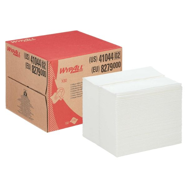 5033848041954 - WypAll® X80 PowerClean Wischtücher 1-lagig L 427 x B x 282 mm Papier weiß 1 BRAG™ Box mit 160 Tüchern