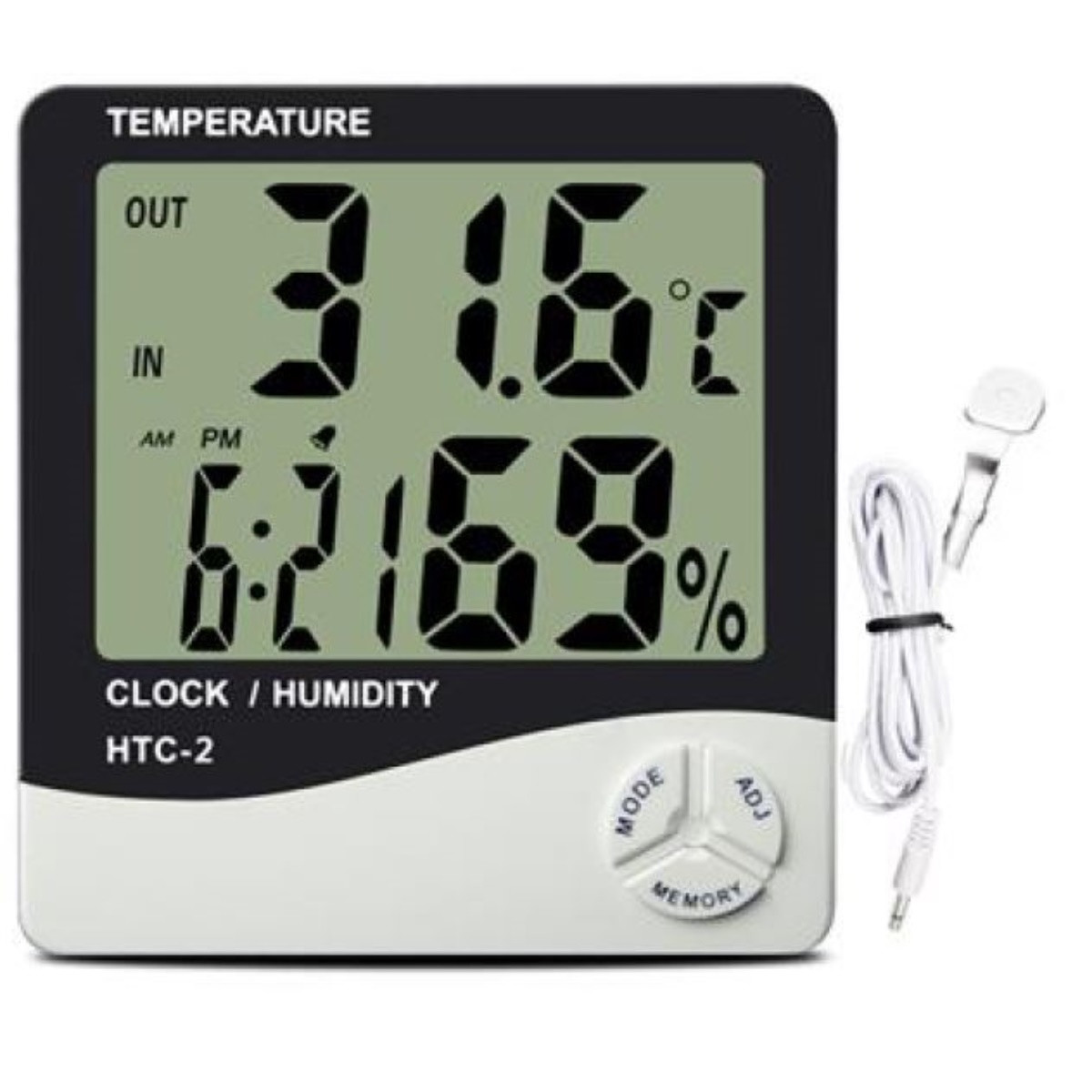 5034517290123 - Digital Series Thermometer Hygrometer und Uhr inkl externen Fühler 2m