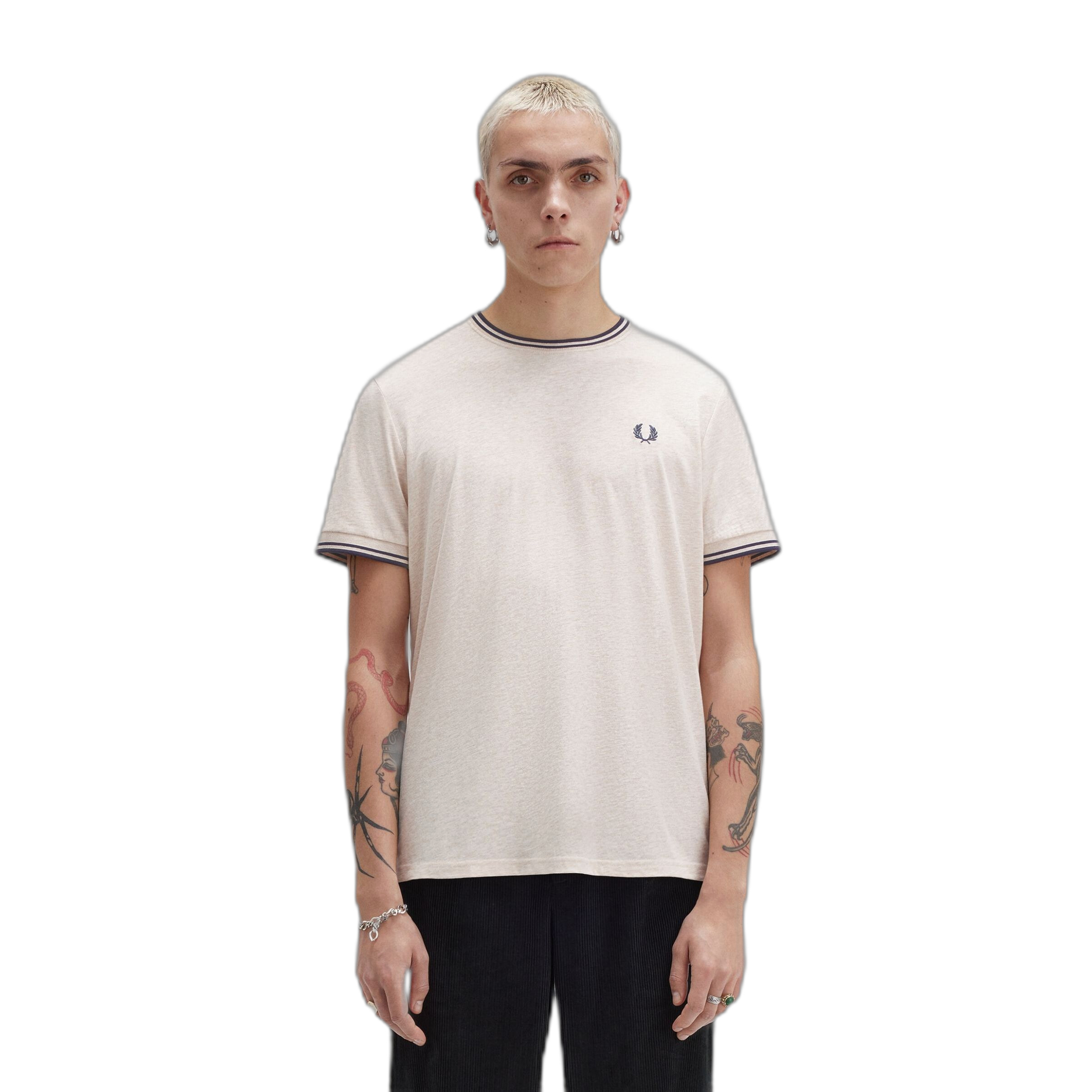 5034603453814 - T-Shirt mit doppeltem Rand Fred Perry