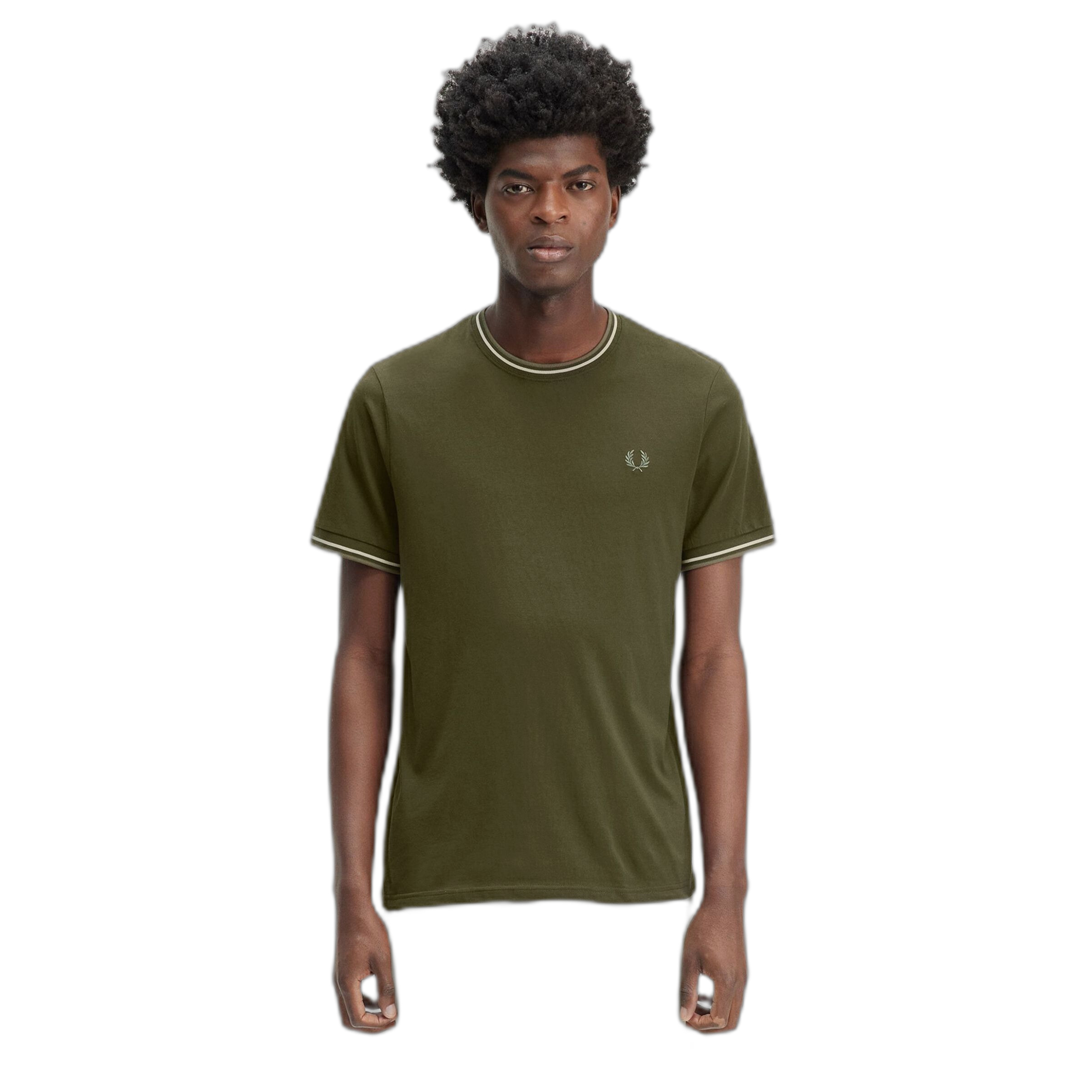 5034603574816 - T-Shirt mit doppeltem Rand Fred Perry