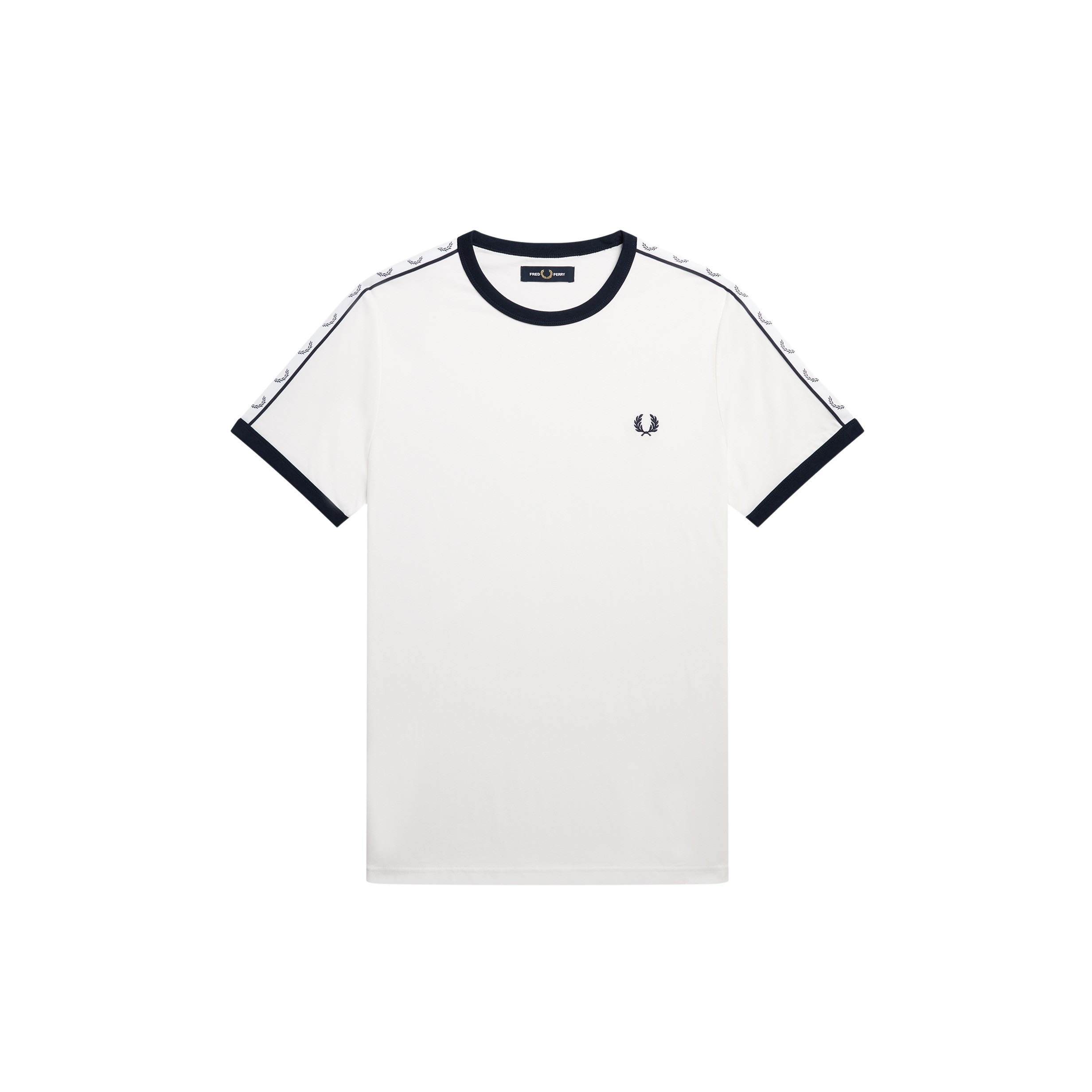 5034606564388 - T-Shirt mit kontrastfarbenen Bündchen und Streifen Fred Perry