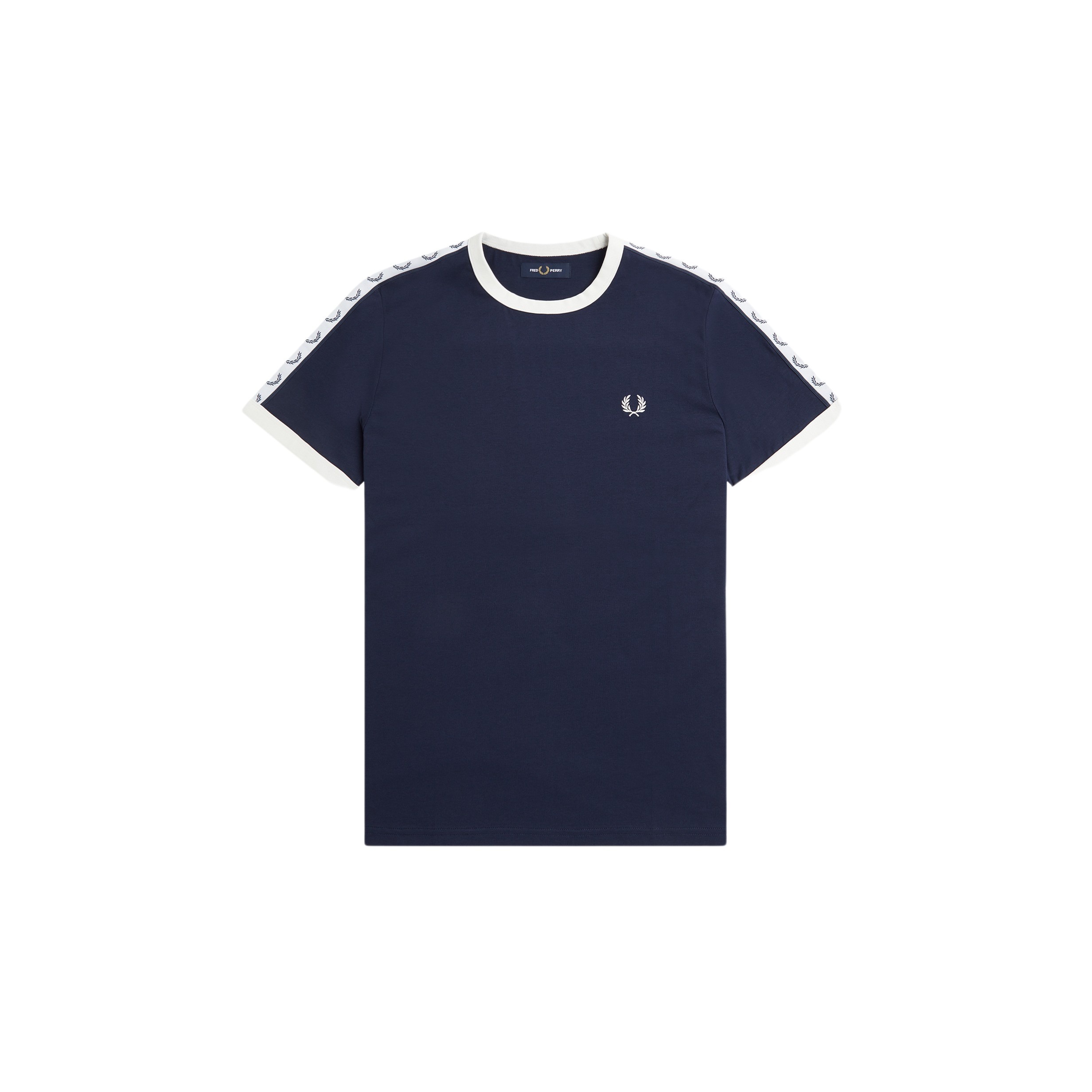 5034606564593 - T-Shirt mit kontrastfarbenen Bündchen und Streifen Fred Perry