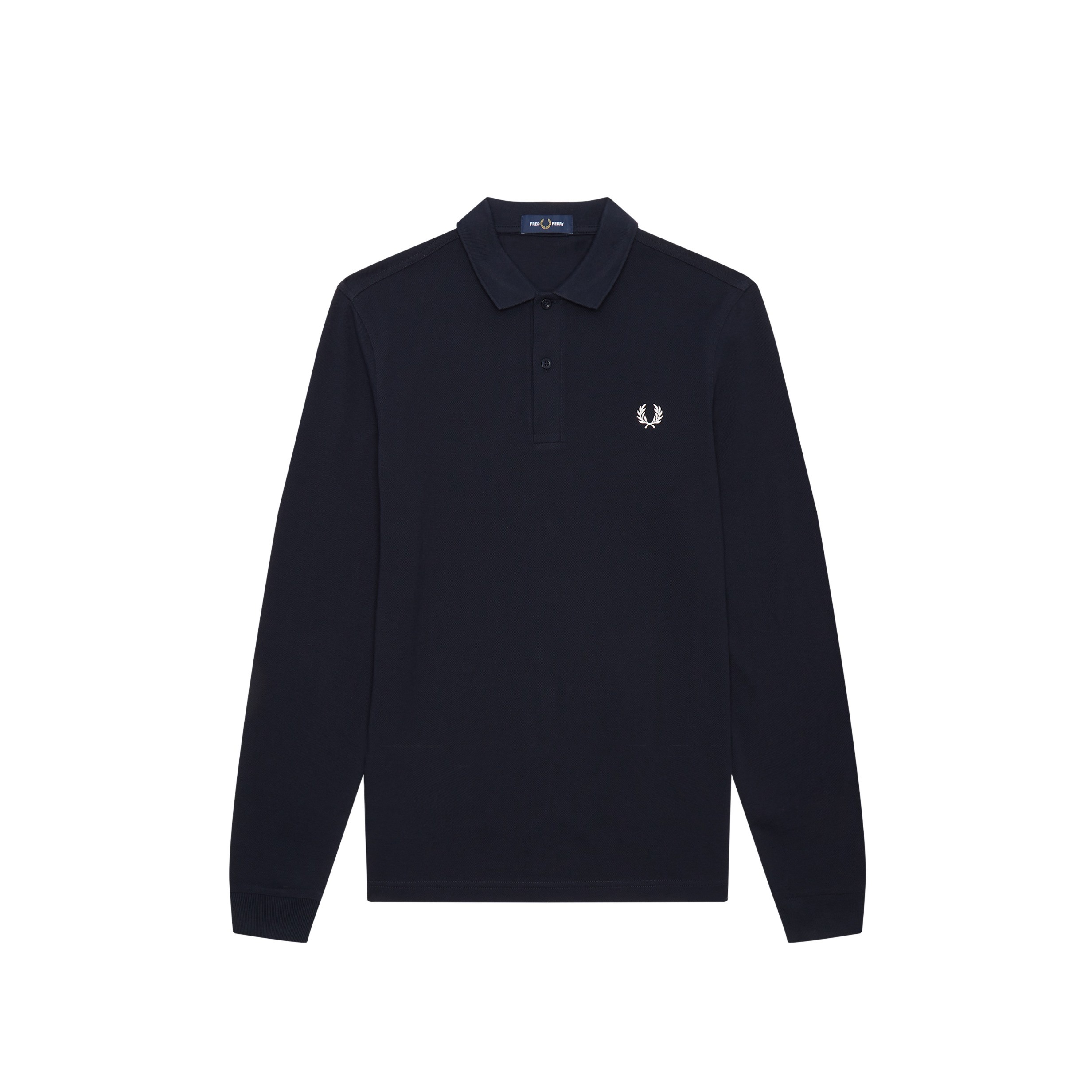 5034606742908 - Einfarbiges Poloshirt mit langen Ärmeln Fred Perry