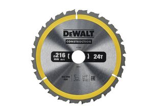 5035048095690 - DeWALT Stationär-Kreissägeblatt DT1952-QZ 24WZ 216x30 - Sägeblatt für Holz