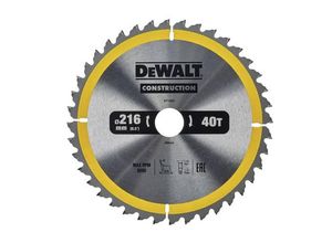 5035048095706 - DeWALT Stationär-Kreissägeblatt DT1953-QZ 40WZ 216x30 - Sägeblatt für Holz