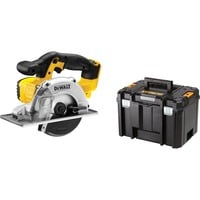 5035048555415 - DeWalt Akku-Metallkreissäge (18 V robust Spindelarretierung elektrische Motorbremse inkl T STAK Box VI 140 mm HM-Sägeblatt Montageschlüssel oh