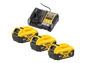 5035048790052 - Akku-Set DCB1104P3-QW 18V 5Ah 3x XR-Akku DCB184 inkl Schnellladegerät für XR-Schiebe Akkus und Flexvolt Akkus - Dewalt