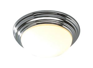 5035128281982 - 10-dar Lighting - dar barclay - Round Flush Ceiling Light Bowl Großes poliertes Chrom IP44