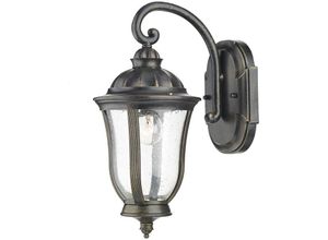 5035128328335 - Dar Lighting - dar johnson - Laterne Wandleuchte Laterne Schwarzgold IP44